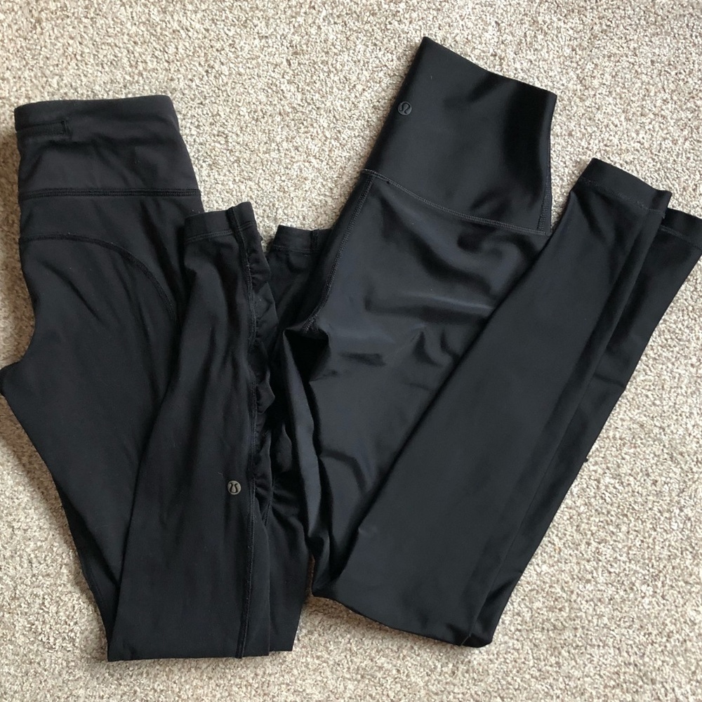 Lululemon Leggings. Black. 2 pairs. Size 4.